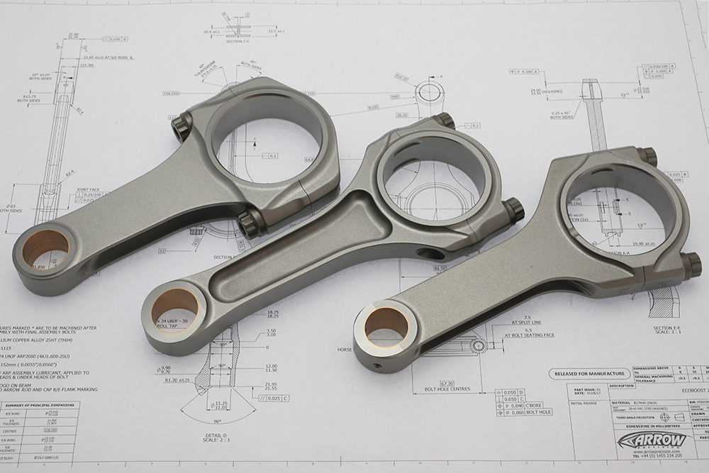 Arrow Precision Engineering Connecting Rod Drawings